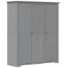 Wardrobe BODO Grey - Solid Pine Wood Classic French Design