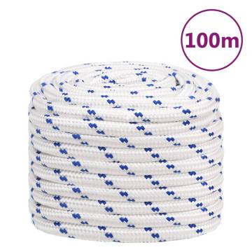 Boat Rope White 20mm 100m Polypropylene for Boating & Yachting