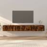  Wall-mounted TV Cabinets 3 pcs Smoked Oak 100x34.5x40 cm Colour smoked oak Quantity in Package 3 Width 100 cm 