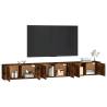 Wall-Mounted TV Cabinets (3 pcs) - Smoked Oak - Hipomarket