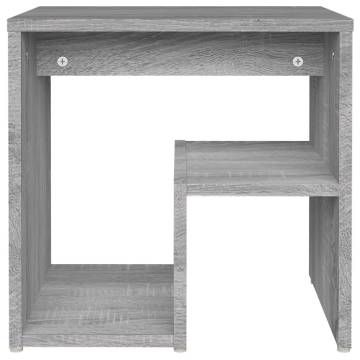 Bed Cabinet Grey Sonoma - Stylish Engineered Wood Nightstand