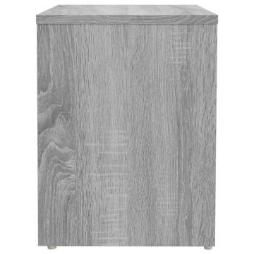 Bed Cabinet Grey Sonoma - Stylish Engineered Wood Nightstand