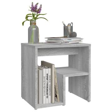 Bed Cabinet Grey Sonoma - Stylish Engineered Wood Nightstand