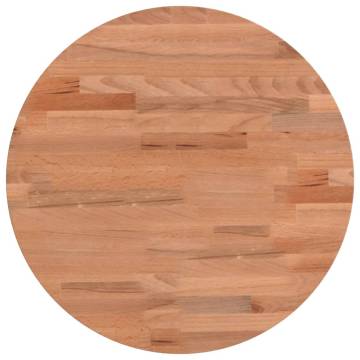 Round Solid Wood Beech Table Top Ø40x2.5 cm - Hipomarket