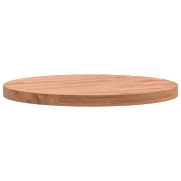 Round Solid Wood Beech Table Top Ø40x2.5 cm - Hipomarket