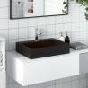 Stylish Matt Black Marble Wash Basin 50x38 cm – HipoMarket