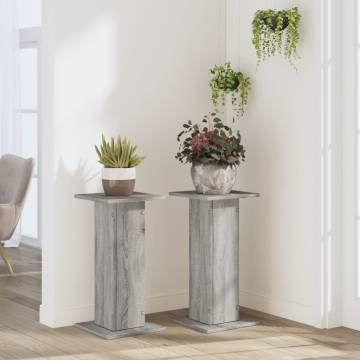 Grey Sonoma Plant Stands - 2 Pcs, 30x30x60 cm | HipoMarket