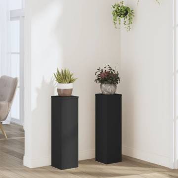 Plant Stand 2pcs Black - Stylish & Durable | HipoMarket