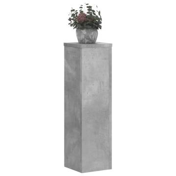 Plant Stand 2pcs Concrete Grey | Engineered Wood | Hipo Market