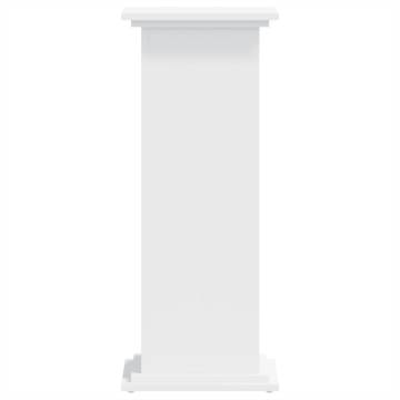 White Plant Stand 33x33x80 cm - Durable Engineered Wood