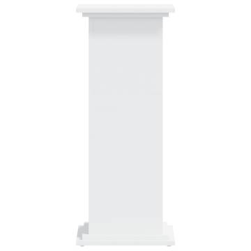 White Plant Stand 33x33x80 cm - Durable Engineered Wood