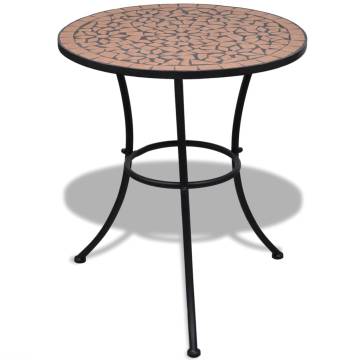 Terracotta Bistro Table 60 cm Mosaic | Stylish Garden Furniture