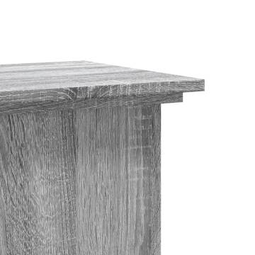 Plant Stand Grey Sonoma - Stylish Engineered Wood 33x33x80 cm