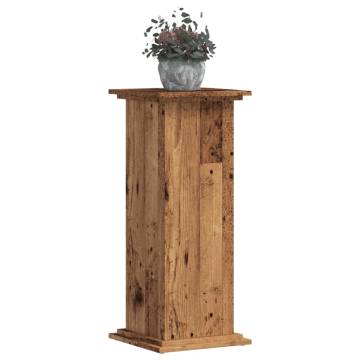 Plant Stand Old Wood 33x33x80 cm | Durable Engineered Wood