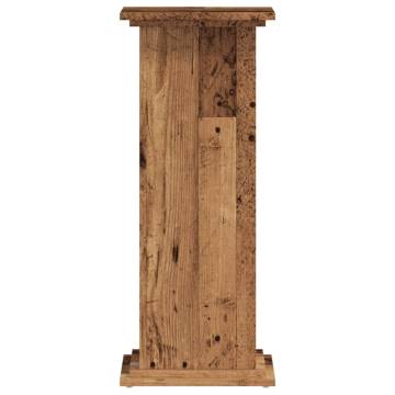 Plant Stand Old Wood 33x33x80 cm | Durable Engineered Wood