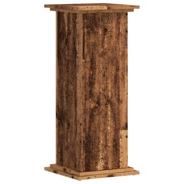 Plant Stand Old Wood 33x33x80 cm | Durable Engineered Wood