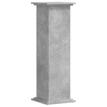 Plant Stand - Concrete Grey 33x33x100 cm | Durable Engineered Wood