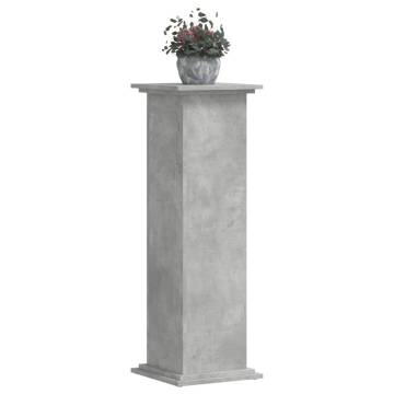 Plant Stand - Concrete Grey 33x33x100 cm | Durable Engineered Wood