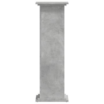 Plant Stand - Concrete Grey 33x33x100 cm | Durable Engineered Wood