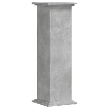 Plant Stand - Concrete Grey 33x33x100 cm | Durable Engineered Wood