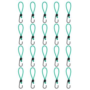 Bungee Cords with Hooks - 20 pcs 15 cm | Hipomarket UK