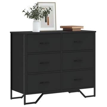 Black Chest of Drawers - Elegant Engineered Wood Storage