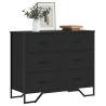  Chest of Drawers Black 91x35.5x74.5 cm Engineered wood Colour black Quantity in Package 1 