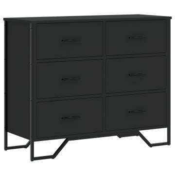 Black Chest of Drawers - Elegant Engineered Wood Storage