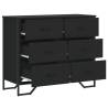 Black Chest of Drawers - Elegant Engineered Wood Storage