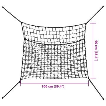 Hay Nets 2 pcs Rectangular Black 100x90 cm PP | Hipomarket