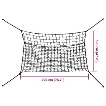 Hay Nets 2 pcs Rectangular Black 200x120 cm for Horses