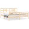 Super King Size Solid Wood Bed Frame with Headboard