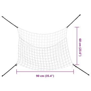 Hay Nets 2 pcs Rectangular White 90x60 cm - Ideal for Horses