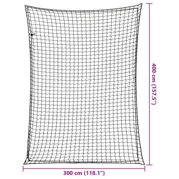 Durable 4x3m Trailer Net with Elastic Rope - Black | HipoMarket