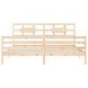 Super King Size Solid Wood Bed Frame with Headboard