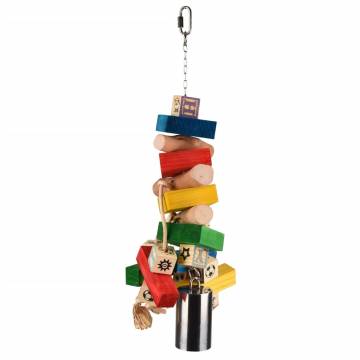 FLAMINGO Bird Toy Rainbow Hanger Bell - 52 cm Multicolour Fun