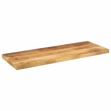 Solid Wood Table Top - Rectangular 80x20 cm Rough Mango