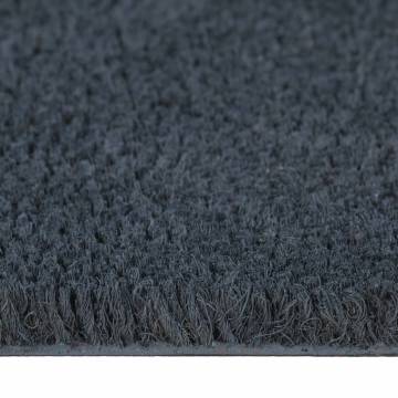 Door Mat Dark Grey 80x100 cm Tufted Coir | HipoMarket