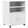 White Rolling Cabinet 60x48x81 cm - Stylish & Functional