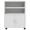 White Rolling Cabinet 60x48x81 cm - Stylish & Functional