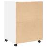 White Rolling Cabinet 60x48x81 cm - Stylish & Functional