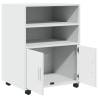 White Rolling Cabinet 60x48x81 cm - Stylish & Functional