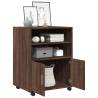 Rolling Cabinet Brown Oak 60x48x81 cm - Durable Storage Solution