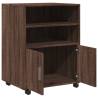 Rolling Cabinet Brown Oak 60x48x81 cm - Durable Storage Solution