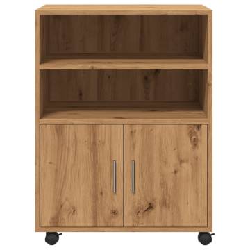 Rolling Cabinet Artisian Oak - 60x48x81 cm | Hipomarket