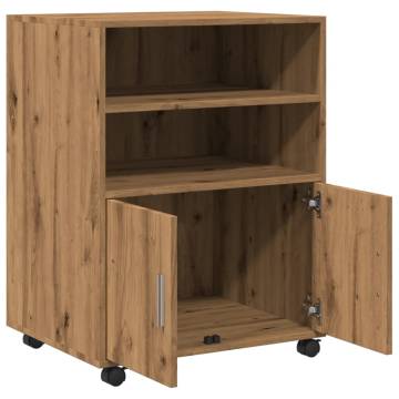 Rolling Cabinet Artisian Oak - 60x48x81 cm | Hipomarket