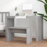 Dressing Stool Grey Sonoma - Stylish and Sturdy Design