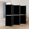 6-Panel Room Divider Black 300x180 cm Fabric Colour black Size 300 x 180 cm Number of 1 Number_of_Panels 6 