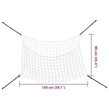 Hay Nets 2 pcs Rectangular White 150x90 cm - Ideal for Horses