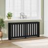 Radiator Cover Black 175x20x82 cm | Stylish Engineered Wood